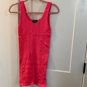 Bebe Women's Vibrant Pink Tank Dress